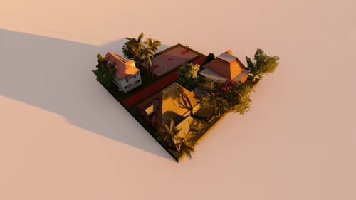 Isometric suburban village