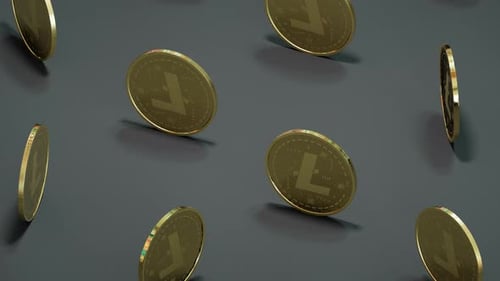 Spinning Litecoin Coin