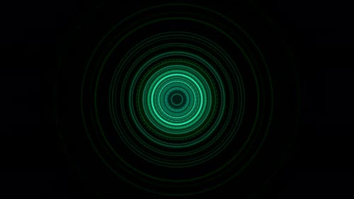Futuristic video animation with particle stripe object and lights in motion