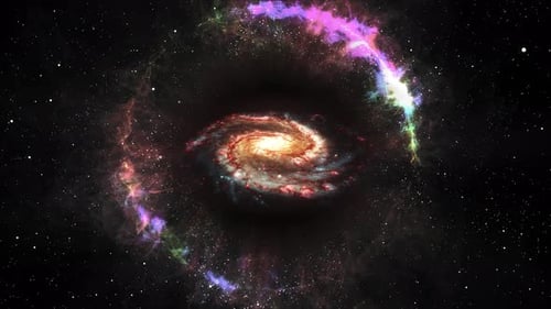 Flying Into Black Hole Portal To Another Galaxy