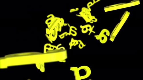 Ein gelbes Alphabet