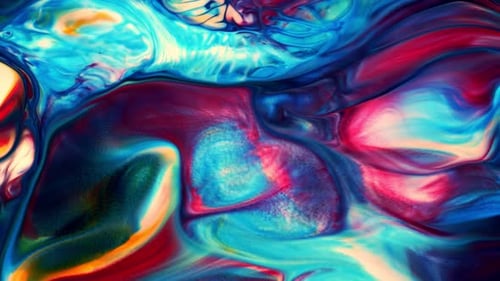 Abstrakte bunte Tusche Kunst 206