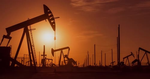 Oil Wells At Sunrise