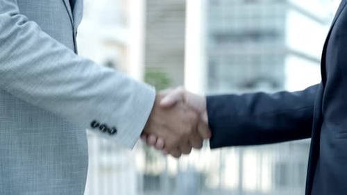 Close Up of Business Deal Handshake