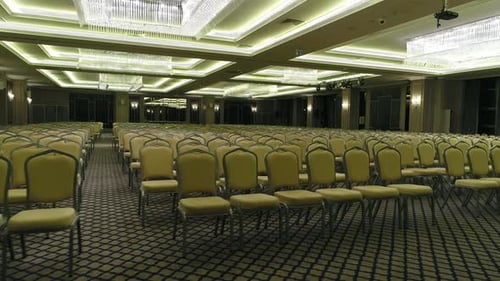 Empty Conference Room Ready for Corporate Event