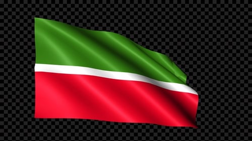 Realistic Tatarstan Flag Waving Motion Graphic