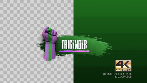 Animation d'arrière-plan du signe de genre Trigender 4k