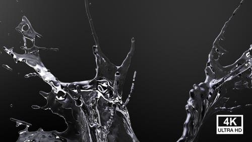 Realistic Water Splash with Transparent Background Element