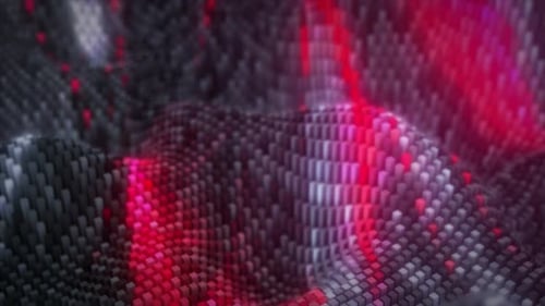 Surface cubique colorée abstraite en mouvement aléatoire