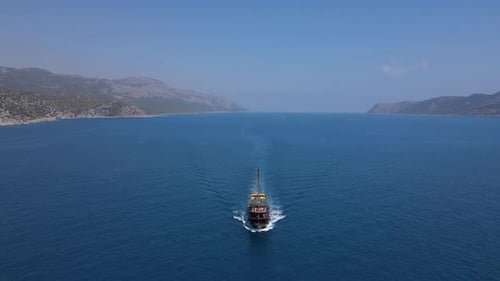 Cruise Boat Sea Island Aerial Transit