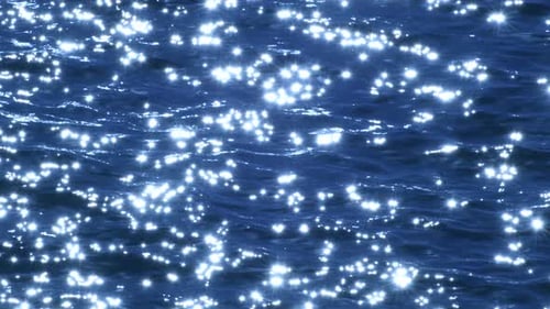 Sparks in the Waves of a Blue Sea