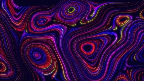 Dynamic Neon Swirls Abstract Fluid Motion Background