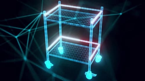 Medical Trolley Hologram Close Up Hd