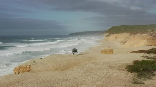 Aerial View of Delightful Beach Resort with Golden Sands