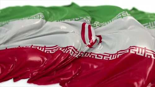 Drapeau de l'Iran sur un tableau blanc