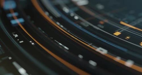 Abstrakter kreisförmiger Bewegungshintergrund der Hightech-Digitaltechnologie