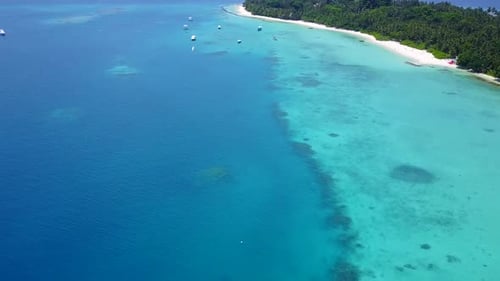 Aerial view abstract of marine coast beach by lagoon and sand background