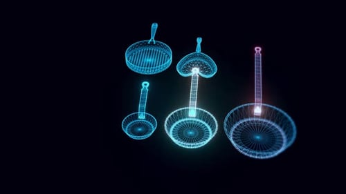 Pans Hologram Rotating 4k