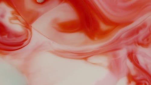 Abstract Red and White Marbled Swirl