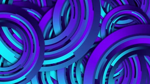 Abstract Geometric Segmented Rings Motion Background Loop