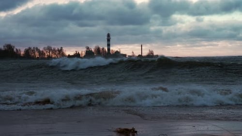 Stormy Weather By the Sea in Riga Latvia