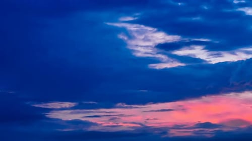 Colorful Clouds Time Lapse at Sunrise or Sunset