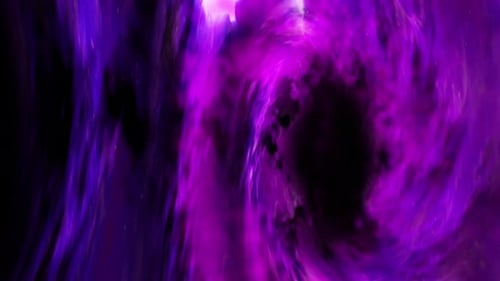Dynamic Purple Cosmic Vortex with Lightning Strikes
