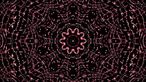 circle shape set of line wave motion, color red on black background
