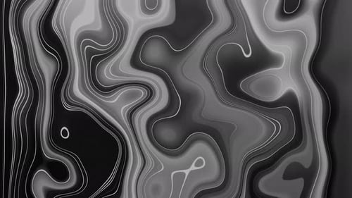 Abstract Grayscale Flowing Contour Lines Seamless Background