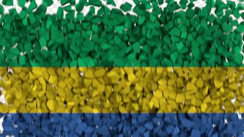 Flagge von Gabun: Breaking Rocks Transition