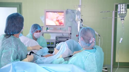 Laparoscopic Surgery Performed by a Surgical Team
