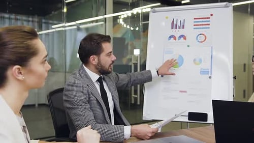 Business Colleagues Discussing Data and Strategy