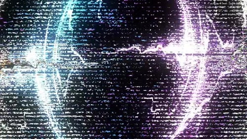 Abstract Glitch Waveform Tech Background Animation
