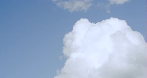 Close Up Cloud Puff Blue Sky Timelapse