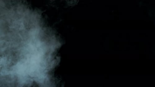 Ethereal White Smoke Drifting on Black Background