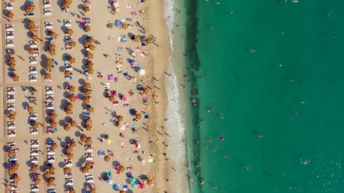 Cleopatra Beach Alanya Turkey Aerial Drone Shooting