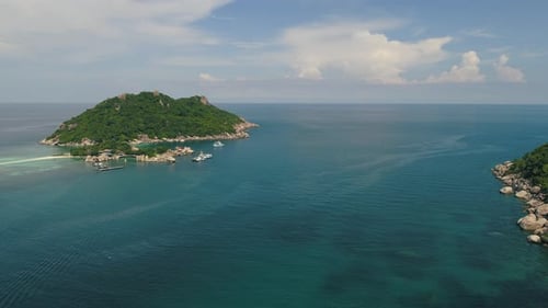 Island at Sea 4k