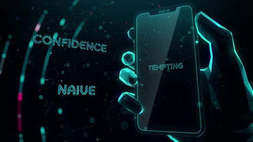 Futuristic Digital Fraud and Cybersecurity Concept Animation