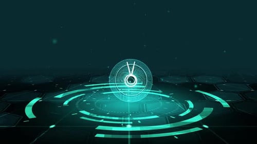 HUD The futuristic 3D sci-fi Dumbell