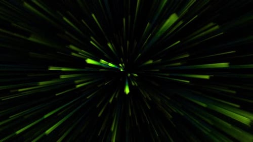 Futuristic Green Hyperspace Jump Light Speed Animation