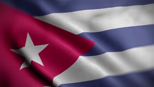 Waving Cuban Flag Loop Animation