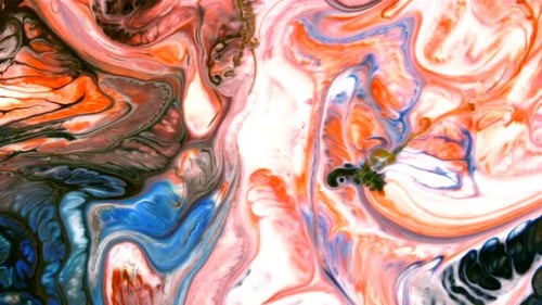 Mesmerizing Abstract Liquid Paint Swirls