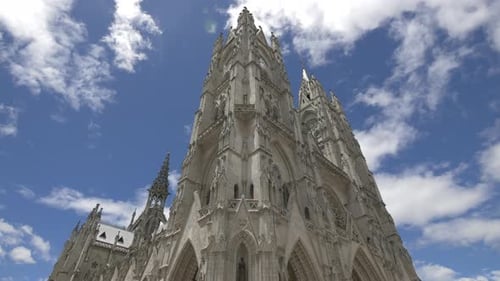 Majestic Cathedral Towers Under Blue Sky