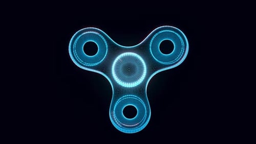 Digital Holographic Fidget Spinner Rotating Loop