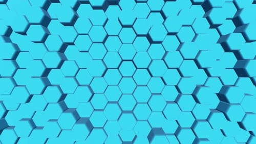 Abstract Geometric Hexagon Wave Animation Background