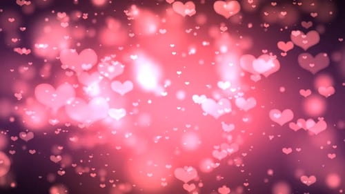 Floating Glowing Hearts Romantic Background Animation