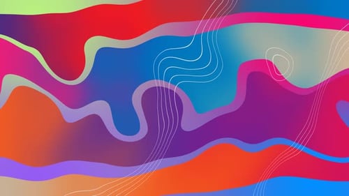 Vibrant Fluid Abstract Waves Colorful Animated Background