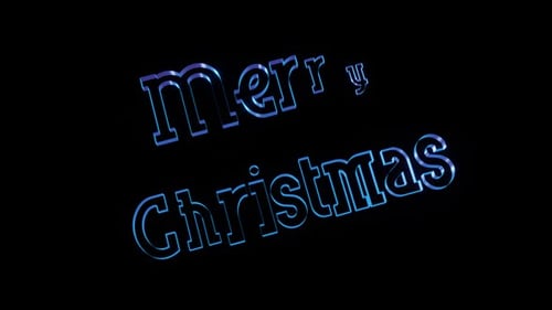 Neon Merry Christmas Title Animation