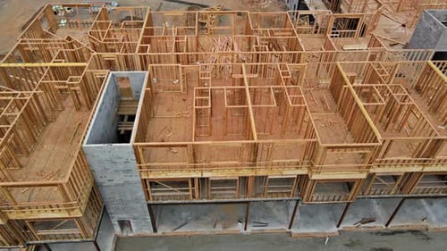 American Residential Frame House Under Construction House in of Residential Home