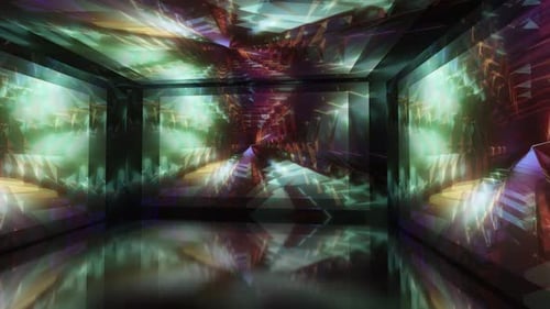 Dynamic Abstract Light Tunnel Motion Graphic Background